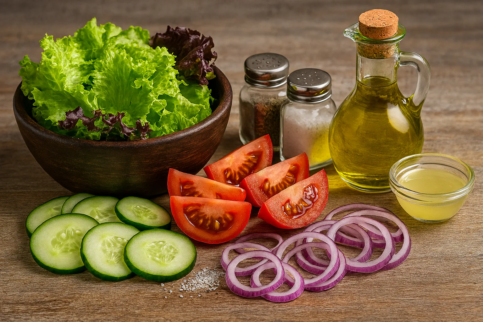 Ingredientes para ensalada verde clásica
