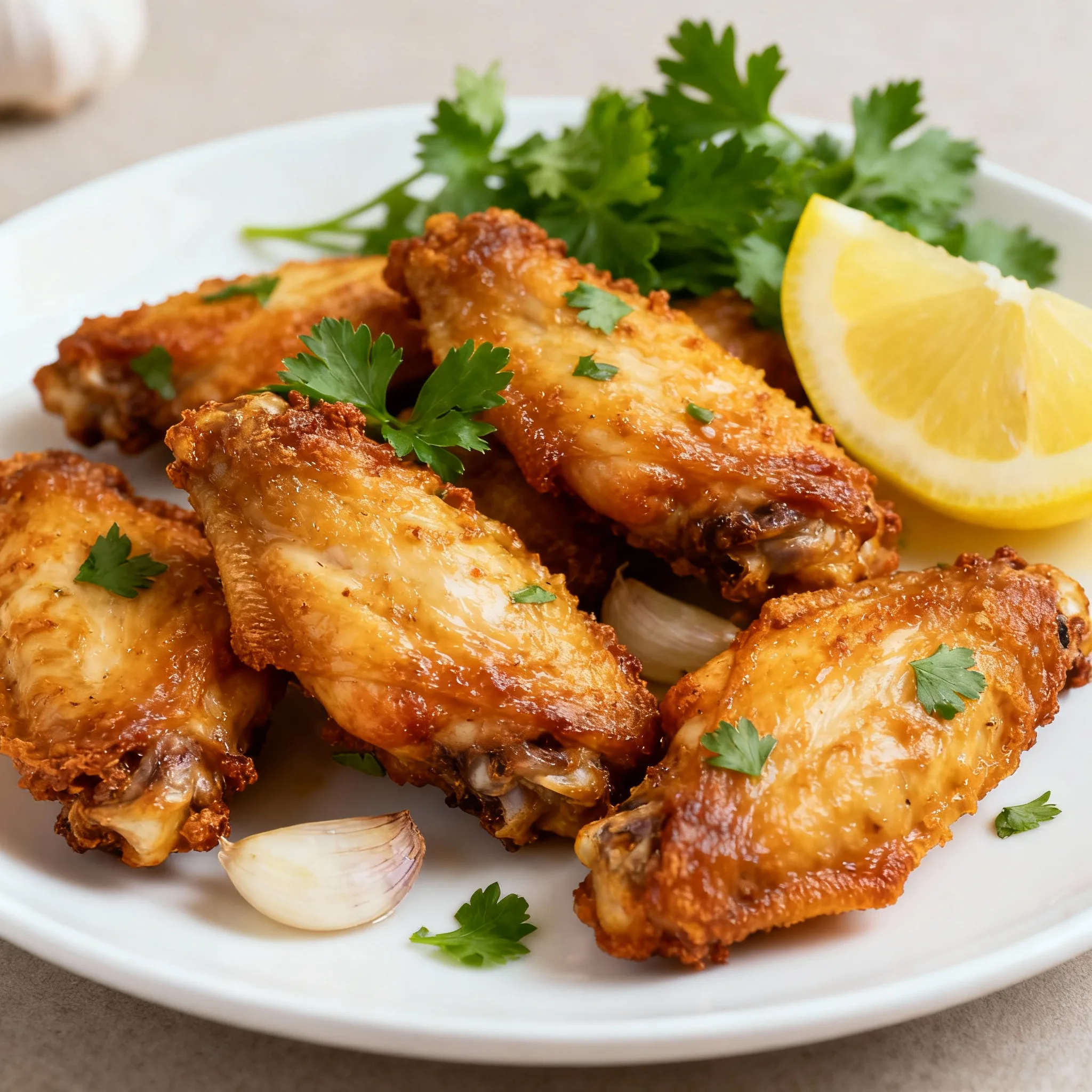 Alitas de Pollo al Ajo y Limón