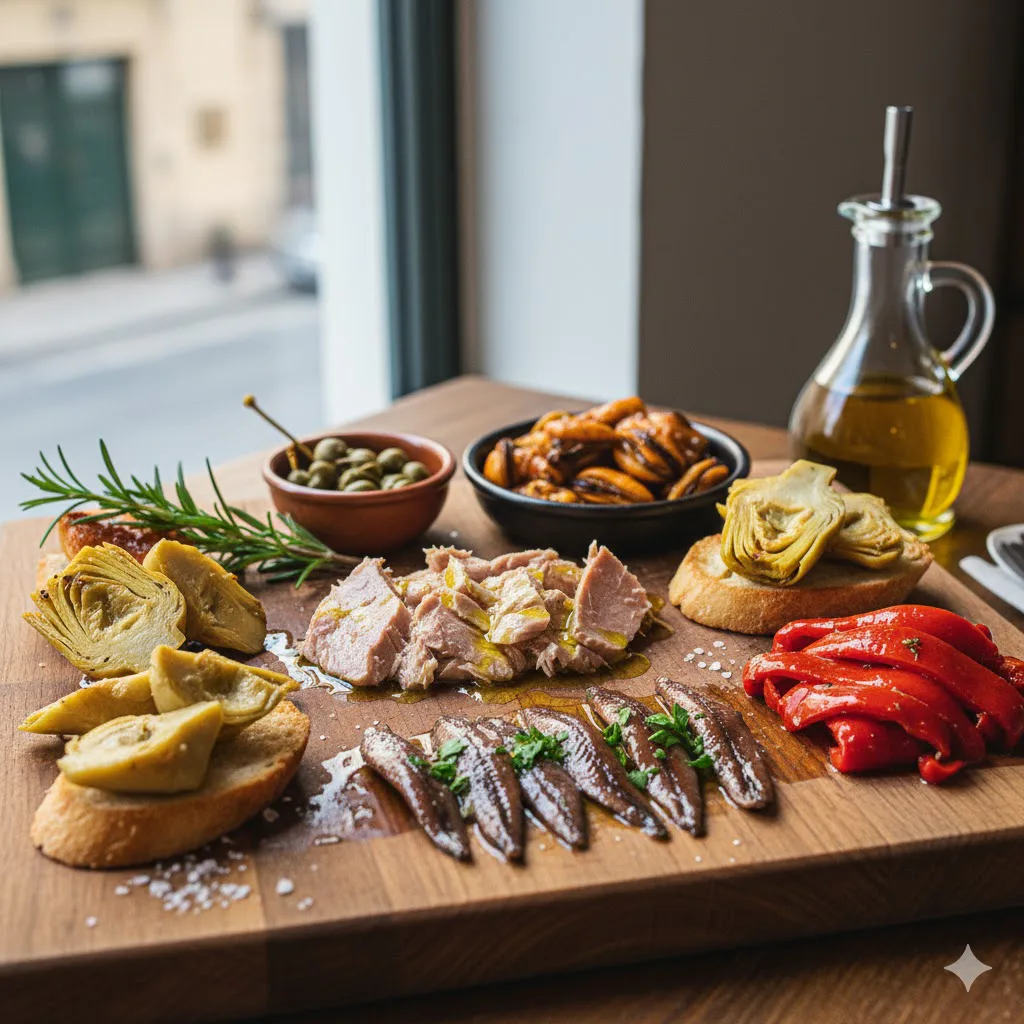 Aperitivo de conservas bien montado