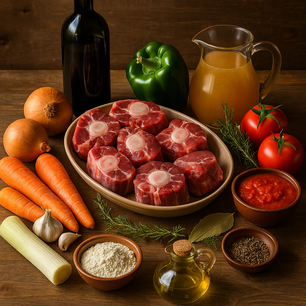 Ingredientes para Rabo de toro estofado al vino tinto