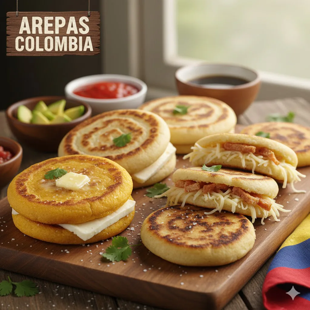Arepas colombianas listo para servir