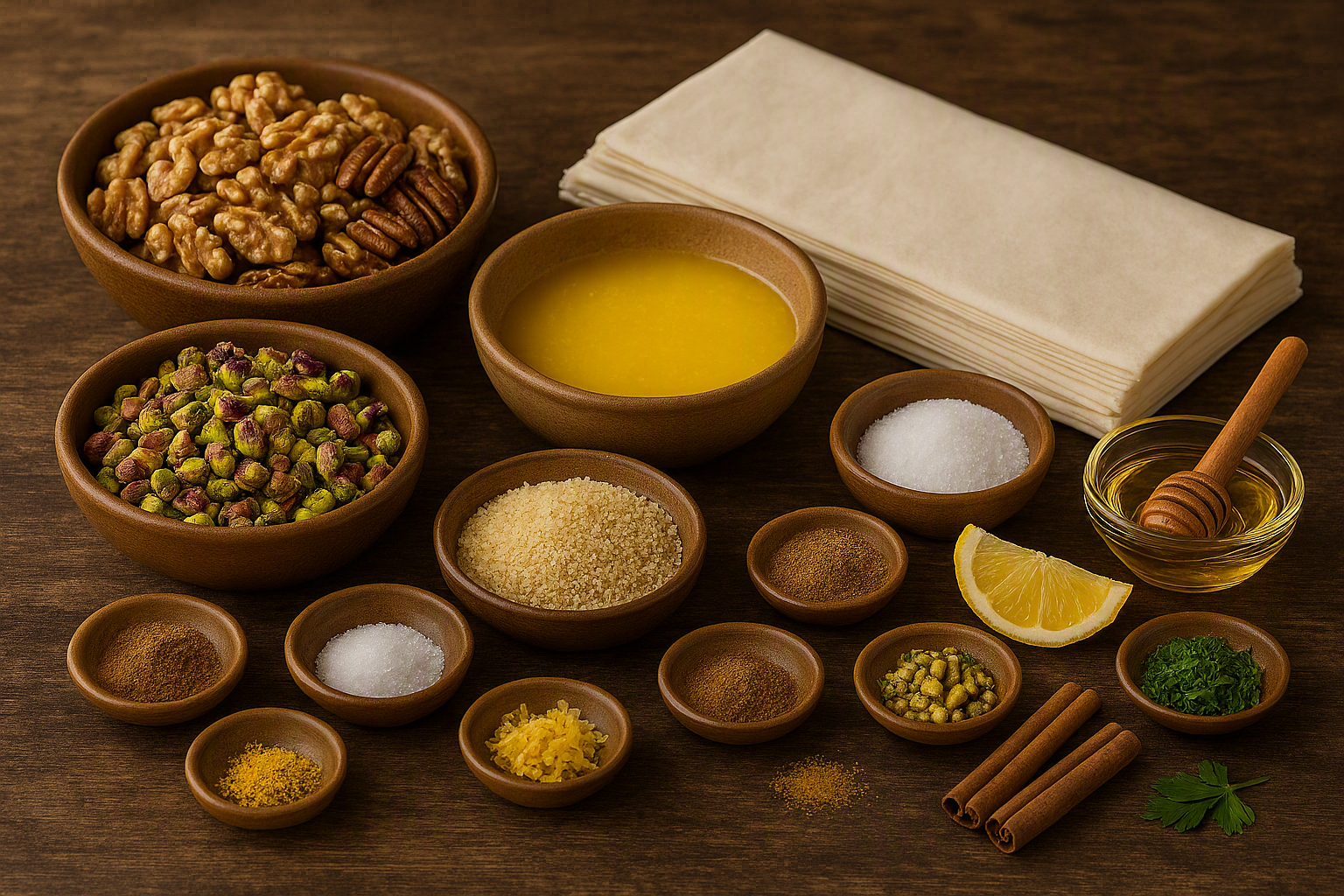 Ingredientes para Baklava