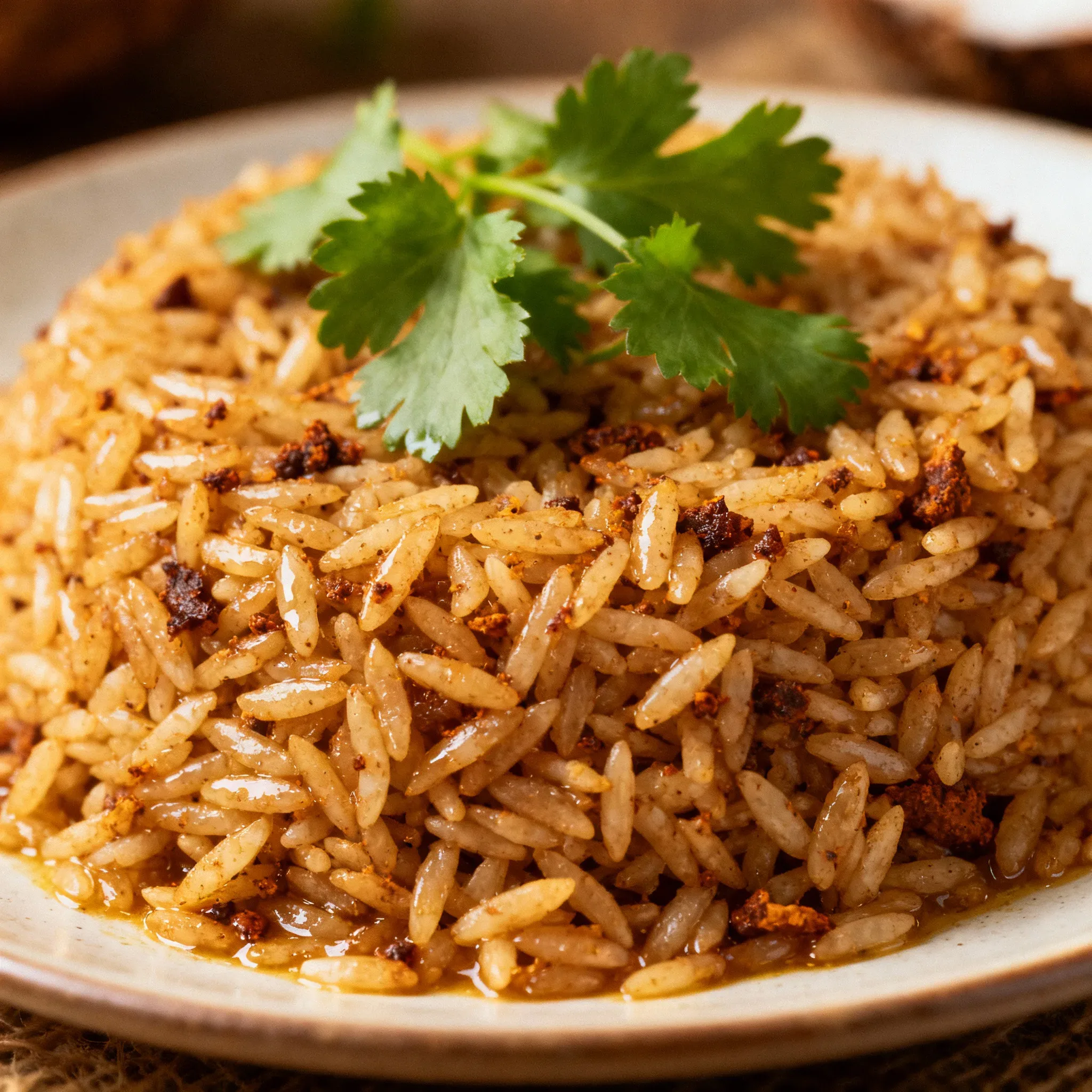 Arroz con coco y especias