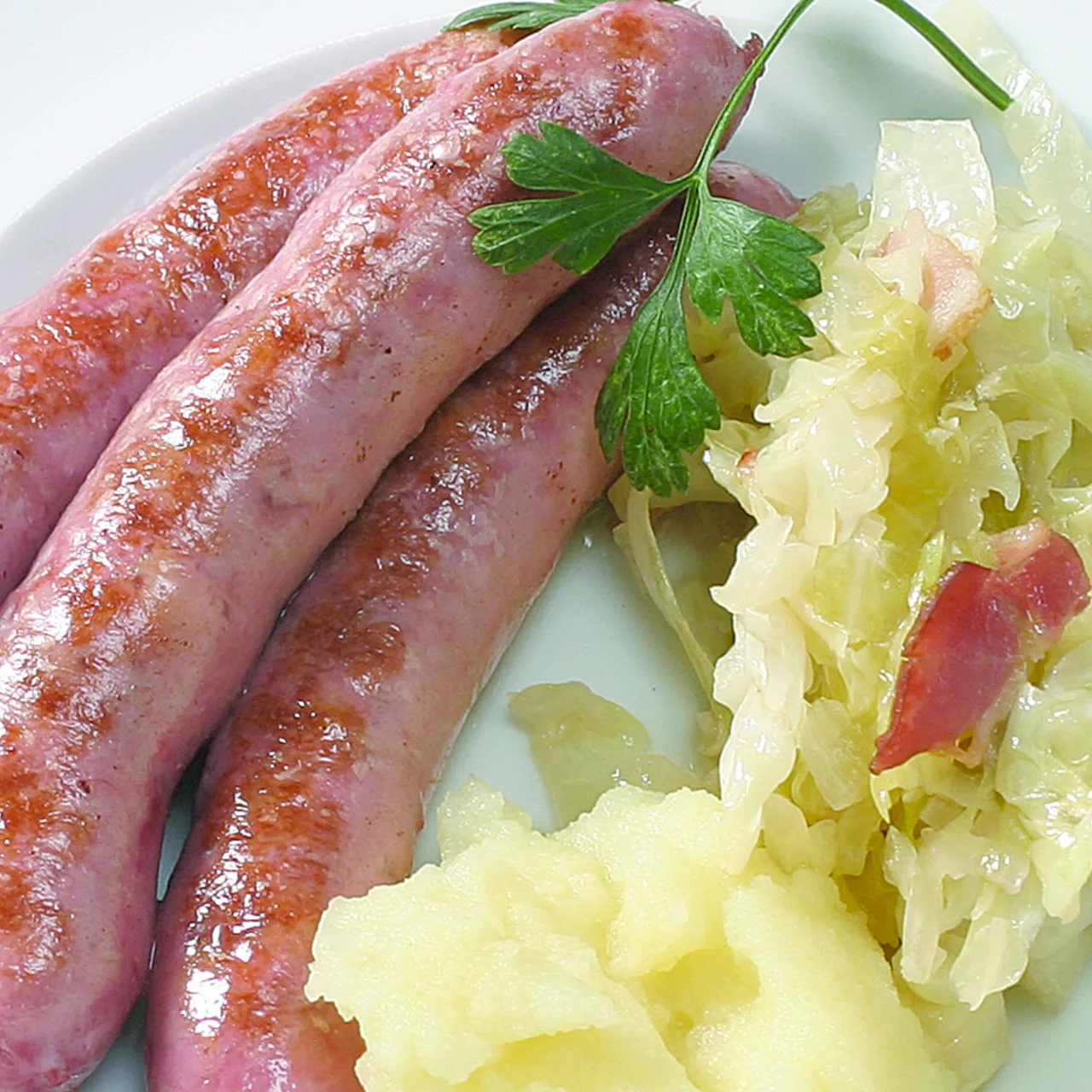 Bratwurst con chucrut