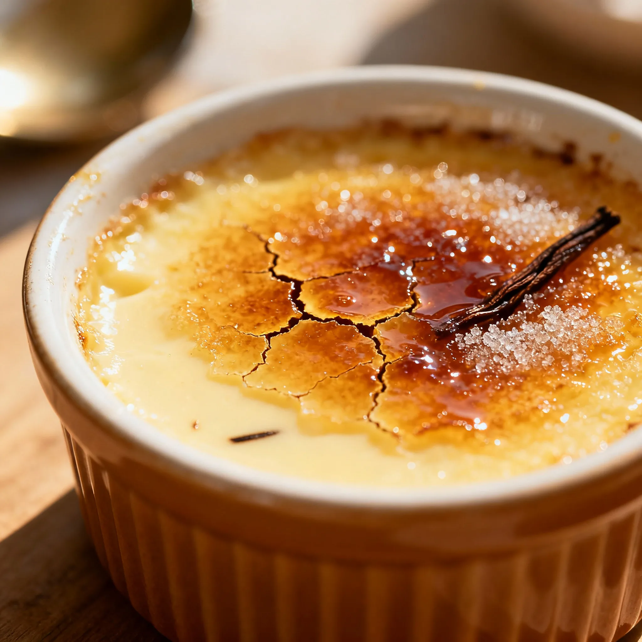 Crème brûlée listo para servir