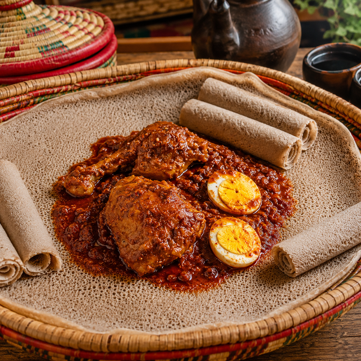 Doro wat etíope listo para servir