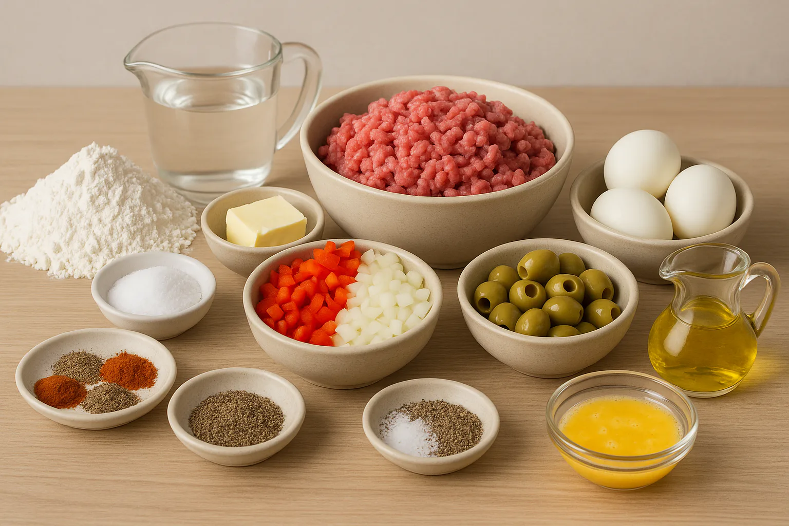 Ingredientes para Empanadas argentinas