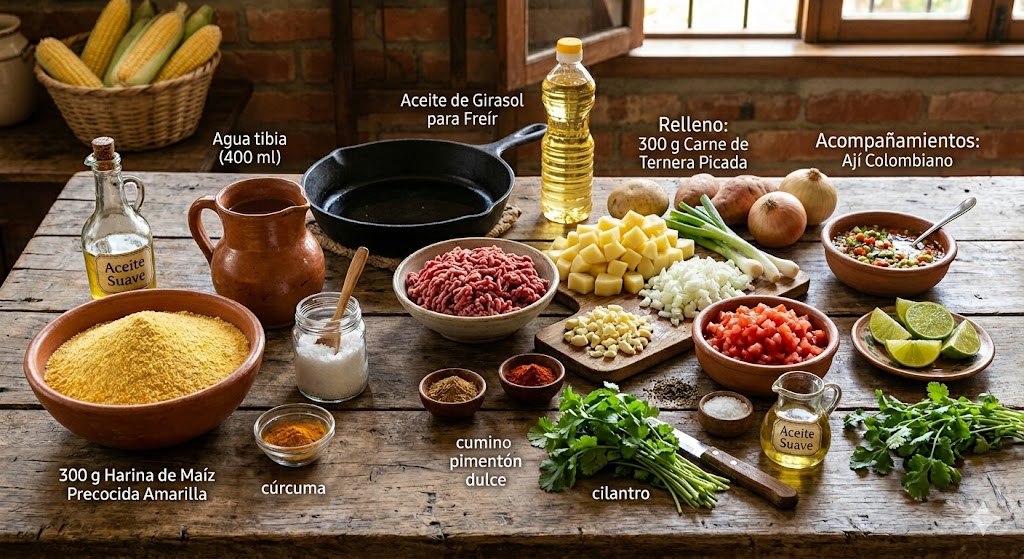 Ingredientes para Empanadas colombianas