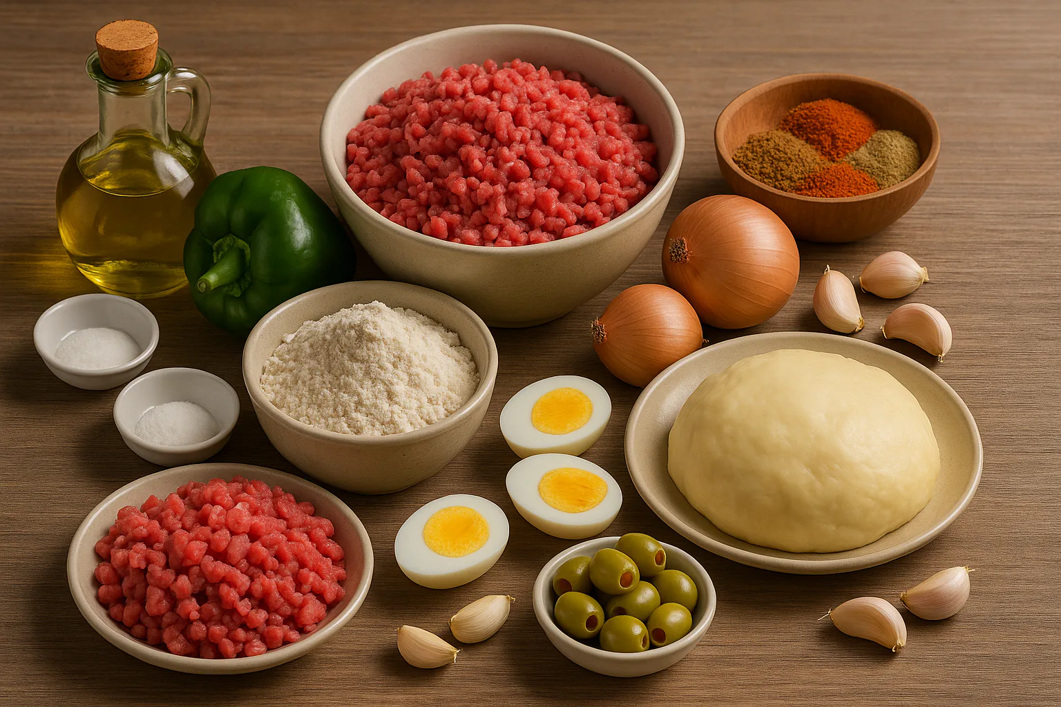 Ingredientes para Empanadas uruguayas
