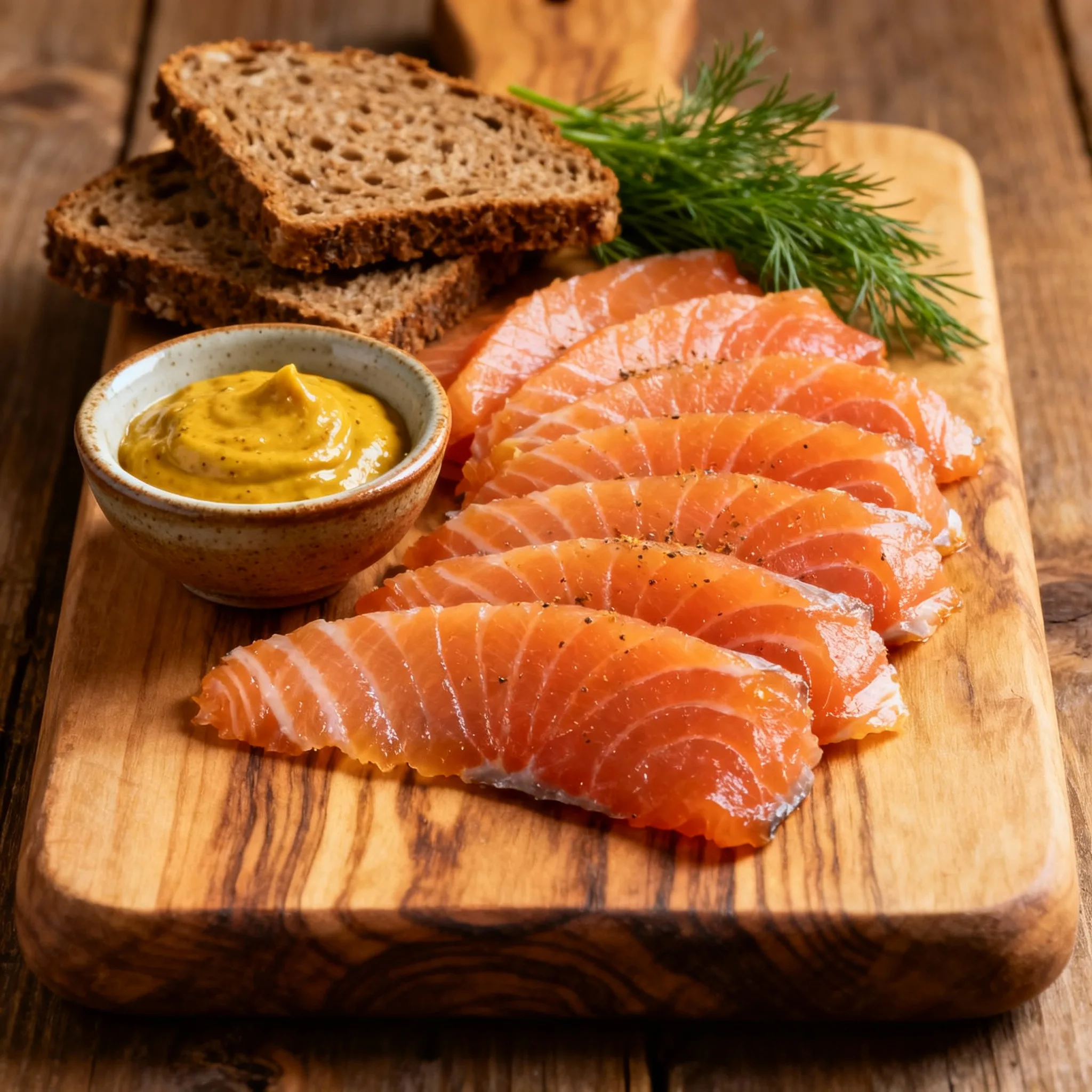 Gravlax listo para servir