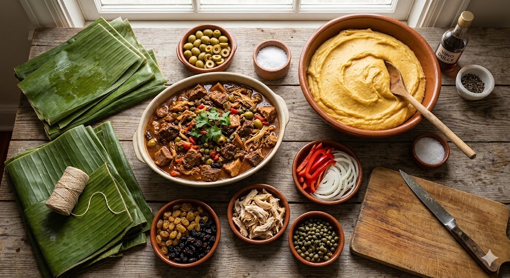 Ingredientes para Hallacas venezolanas