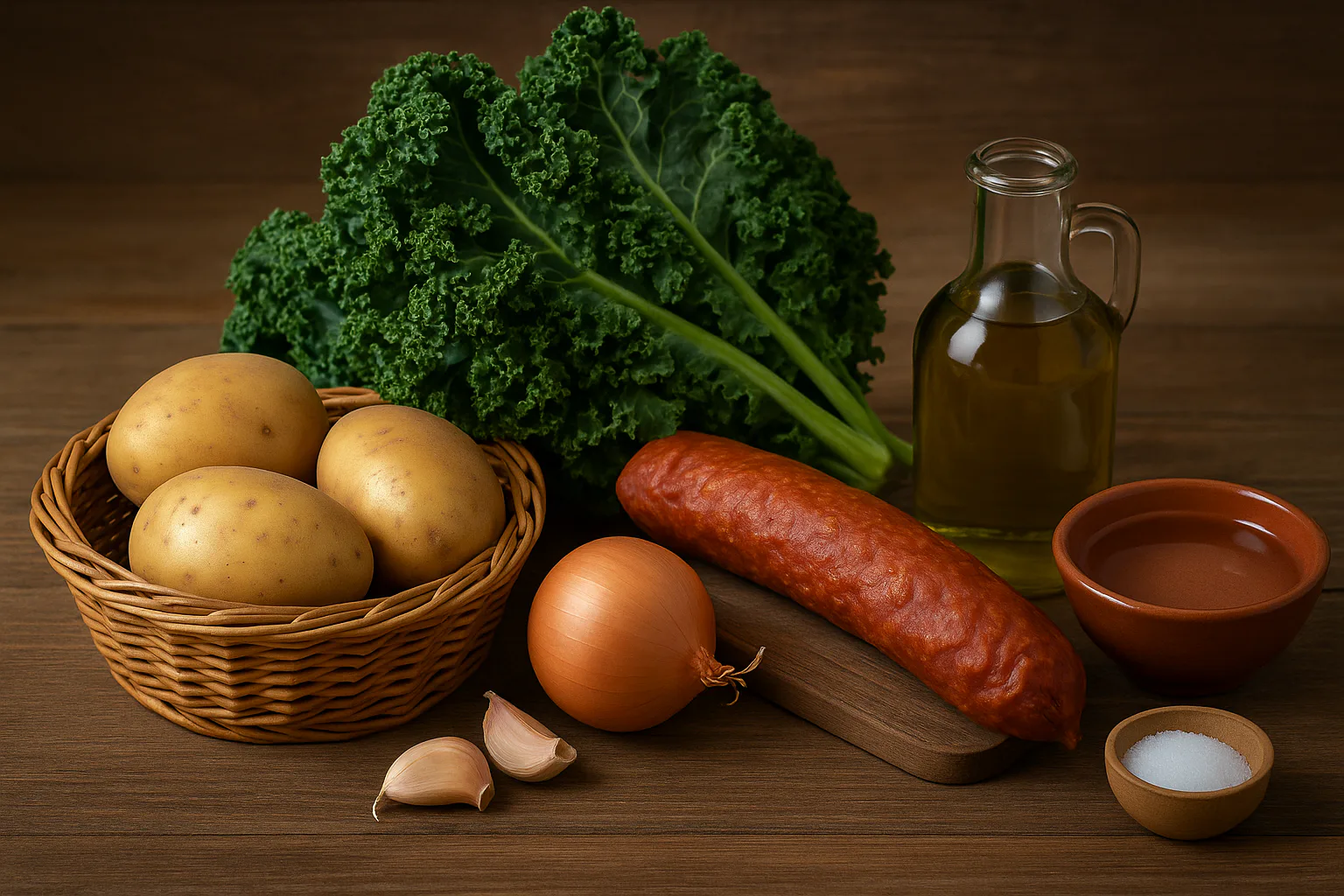 Ingredientes para Caldo verde