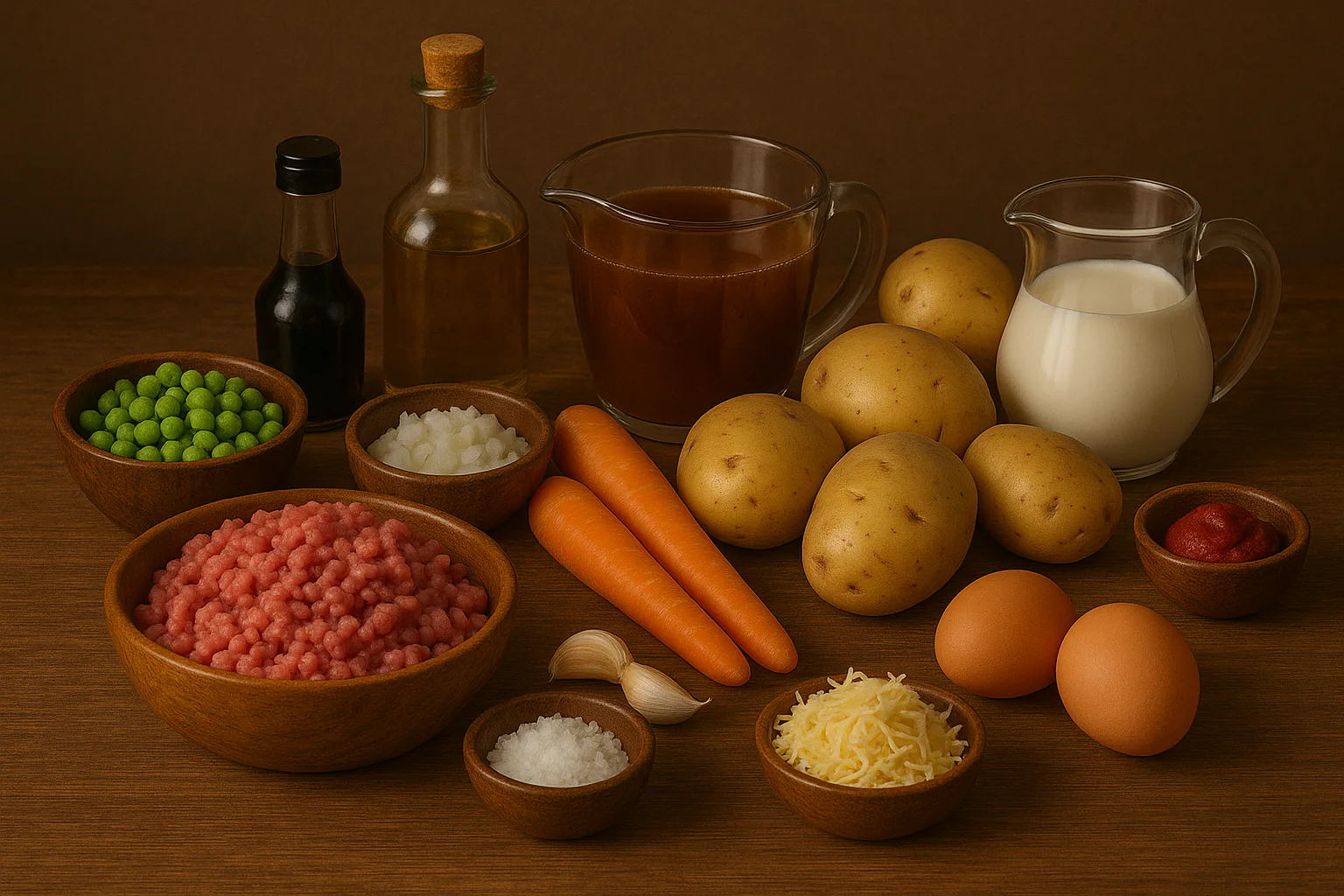 Ingredientes para Shepherd’s pie