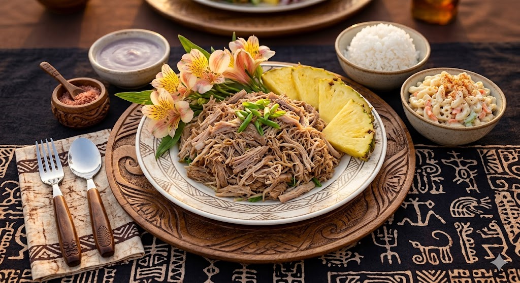 Kalua pork hawaiano listo para servir