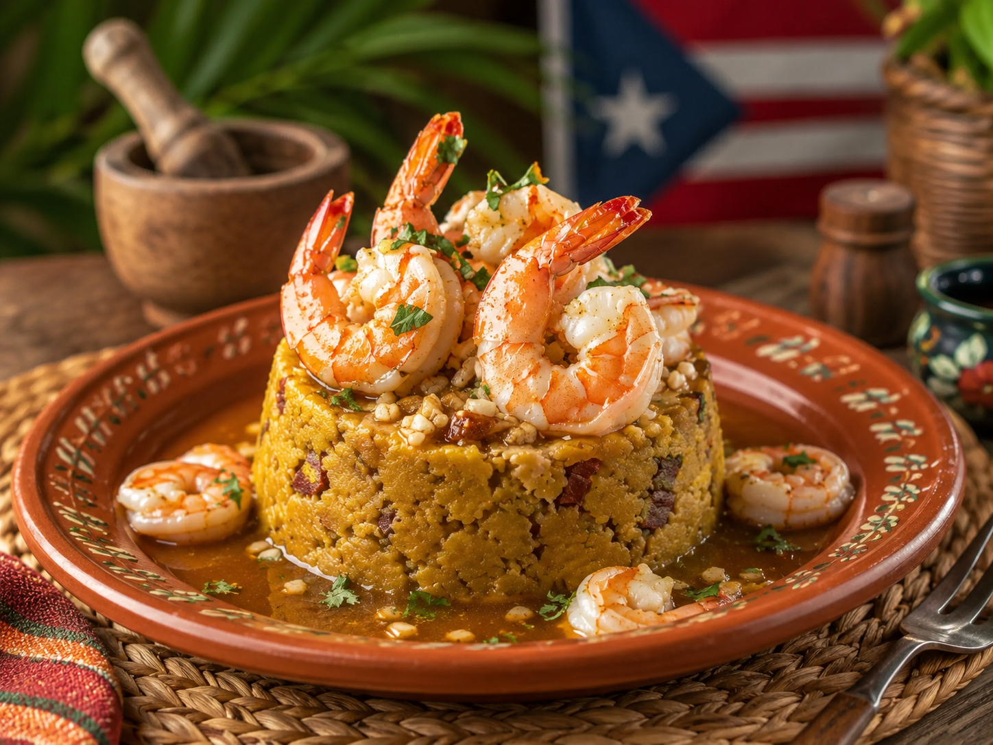 Mofongo puertorriqueño listo para servir