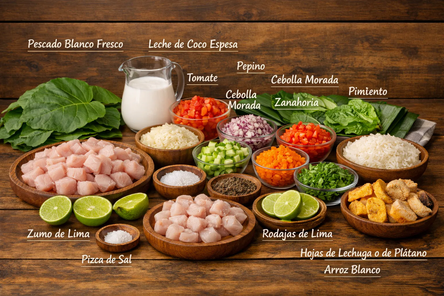 Ingredientes para Oka i'a samoano