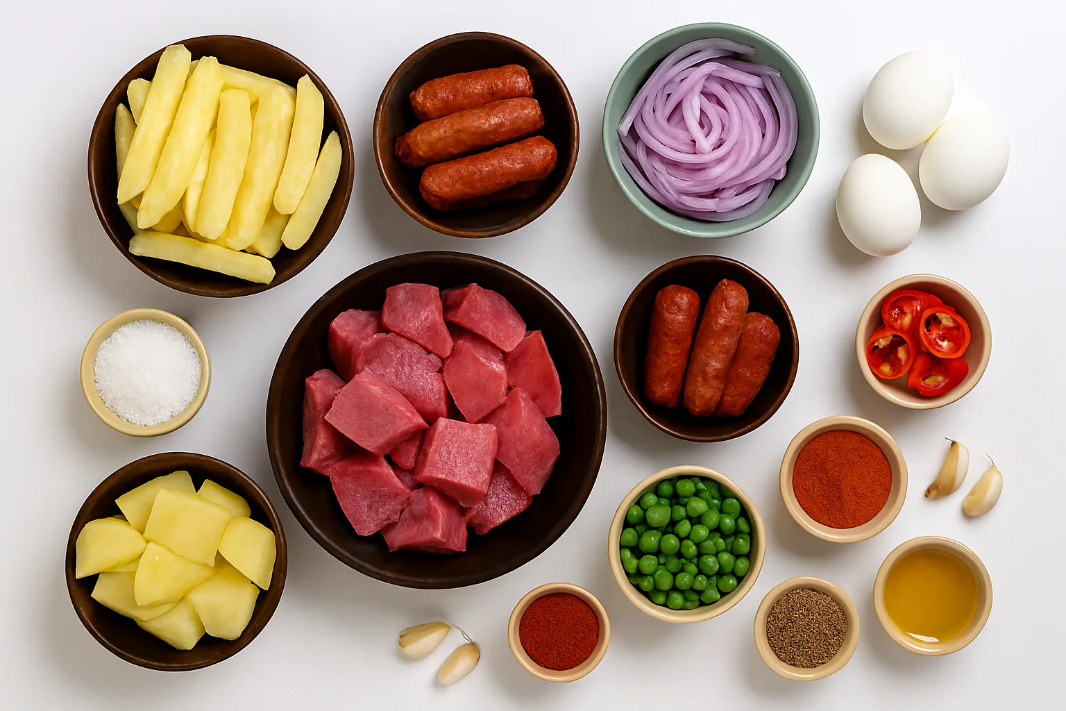 Ingredientes para Pique macho