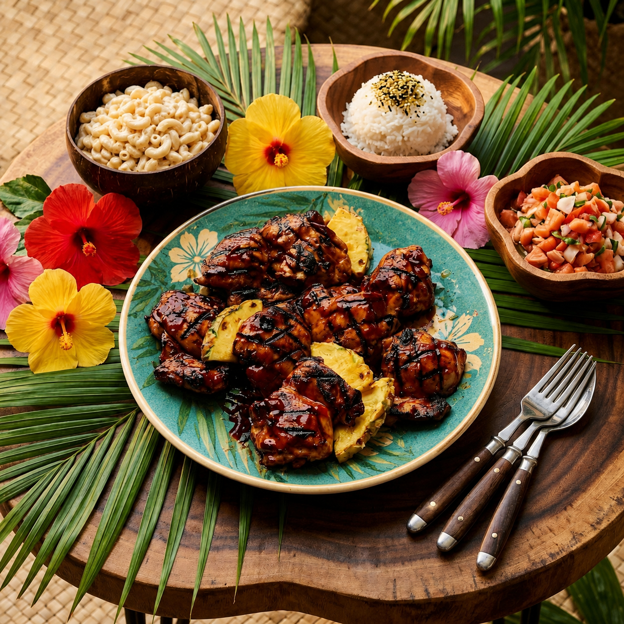 Pollo huli huli listo para servir