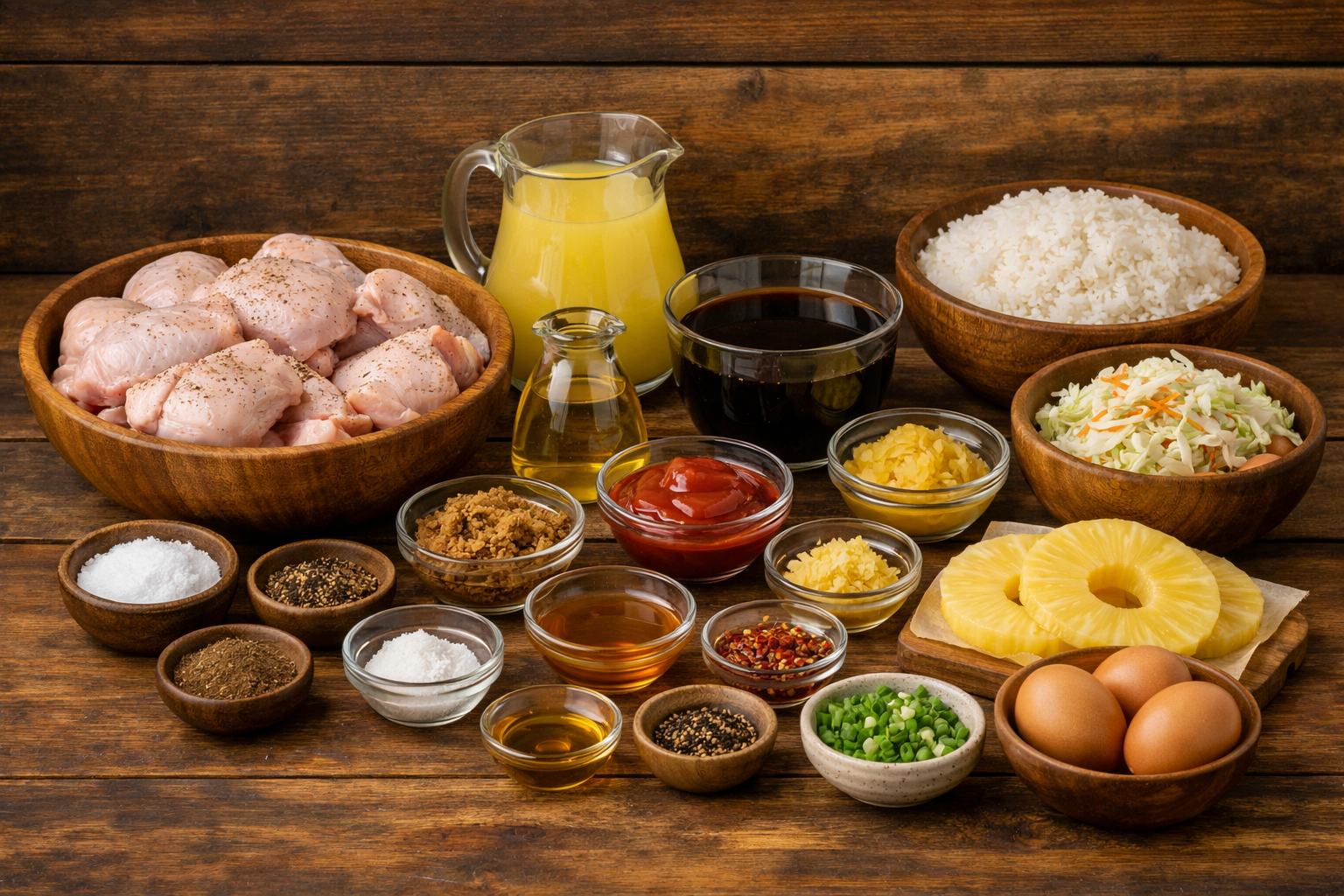 Ingredientes para Pollo huli huli