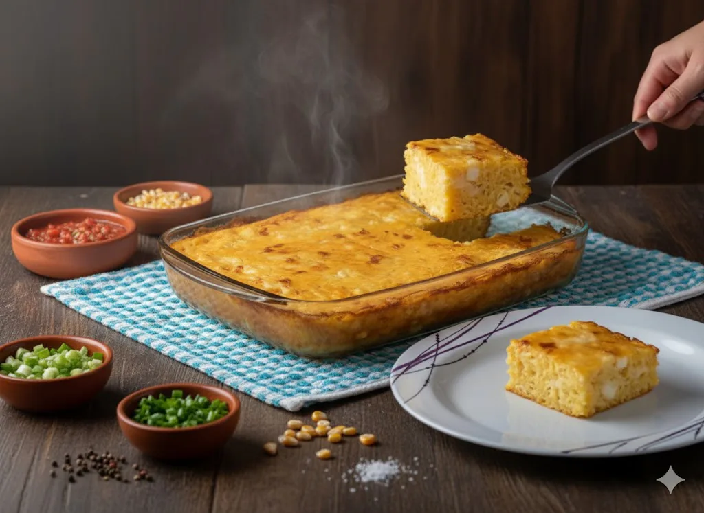 Sopa paraguaya listo para servir