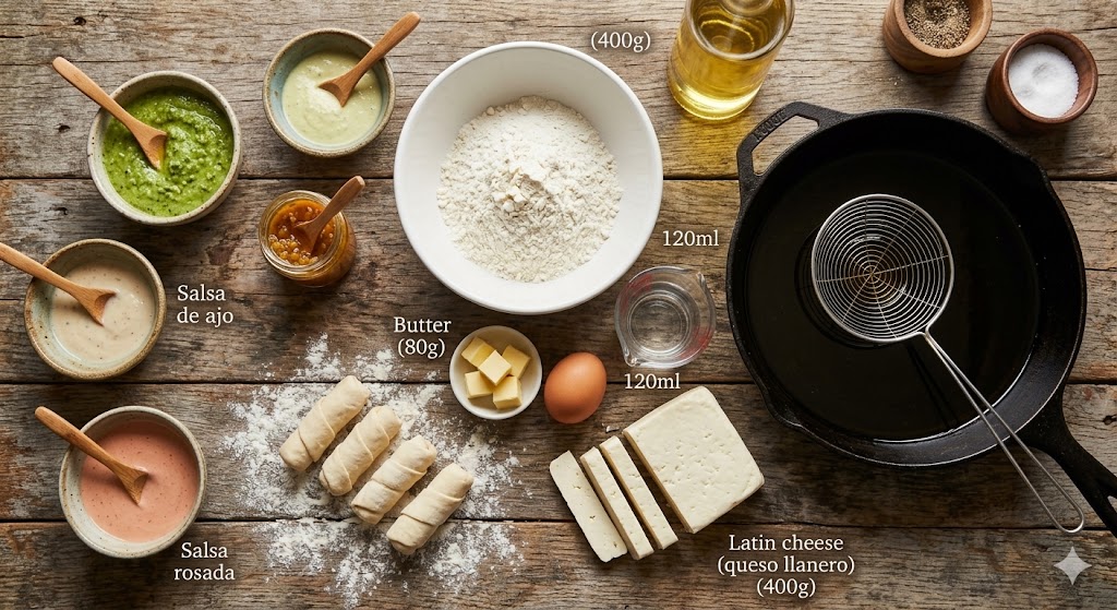 Ingredientes para Tequeños venezolanos