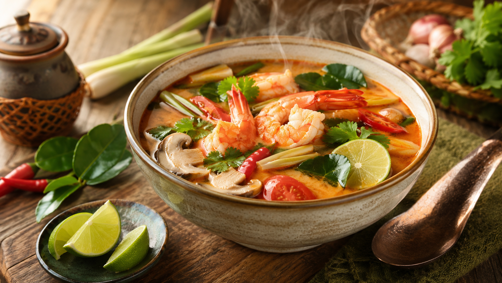 Tom yum tailandés