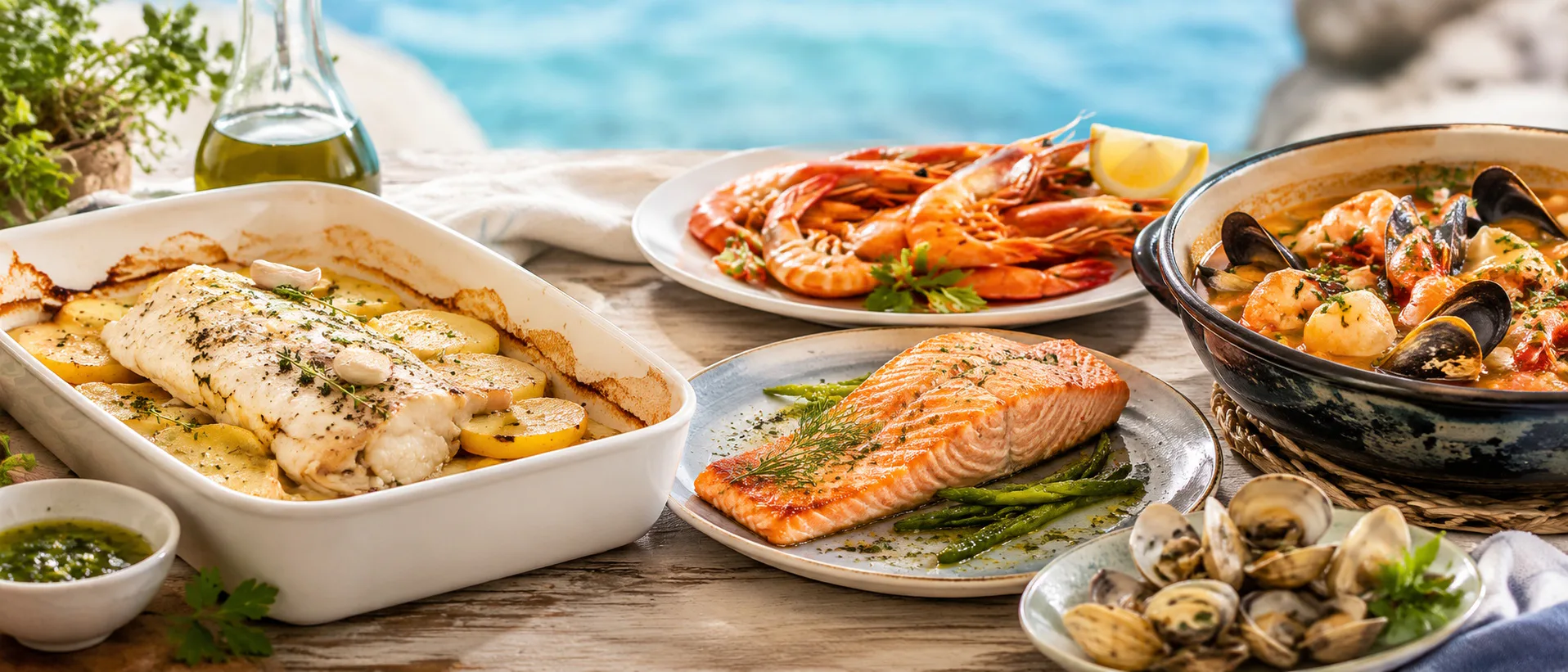 Recetas de pescados, mariscos y moluscos al horno, a la plancha, en guisos y en platos del mundo