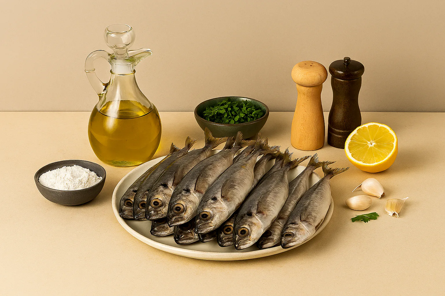 Ingredientes para Jureles fritos crujientes