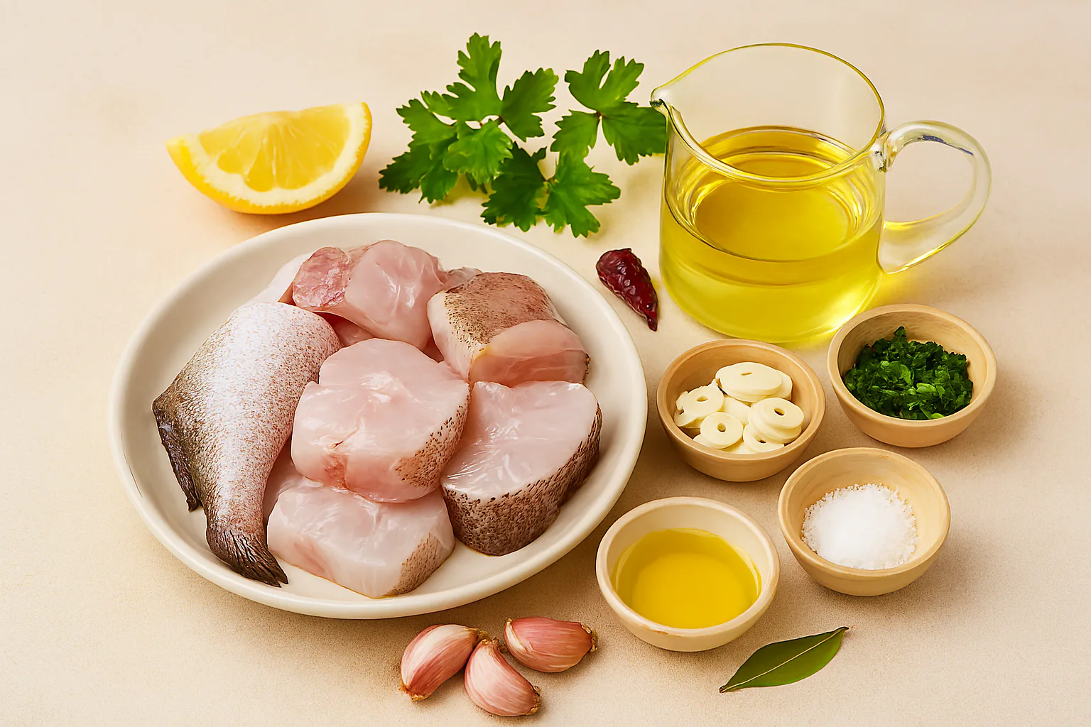 Ingredientes para Pescadilla al ajillo