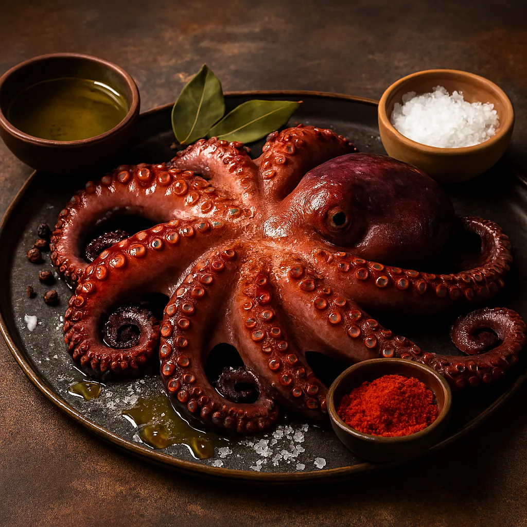Ingredientes para Pulpo a baja temperatura y plancha