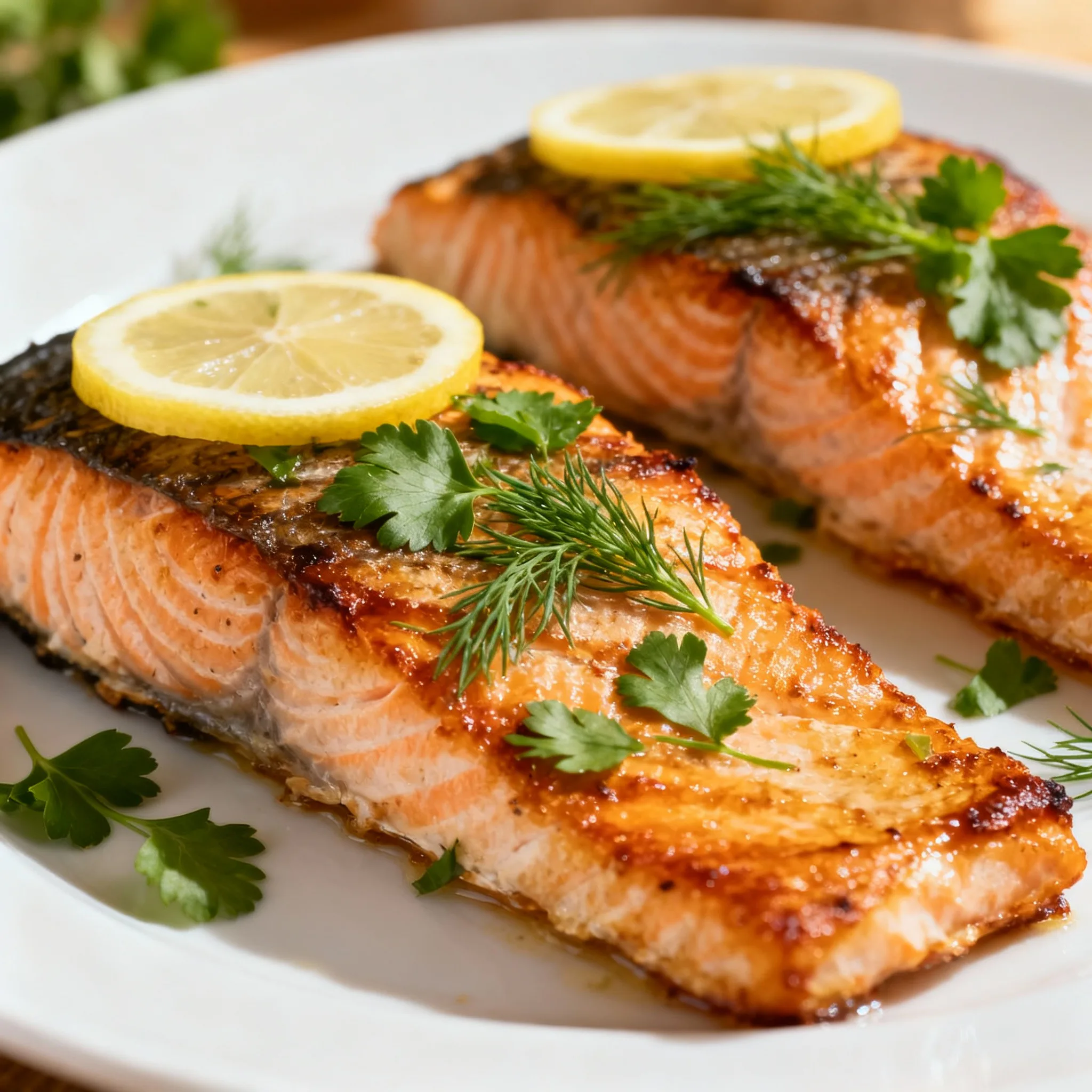 Salmón al horno con limón