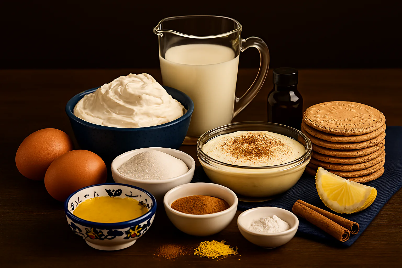 Ingredientes para tarta de queso casera