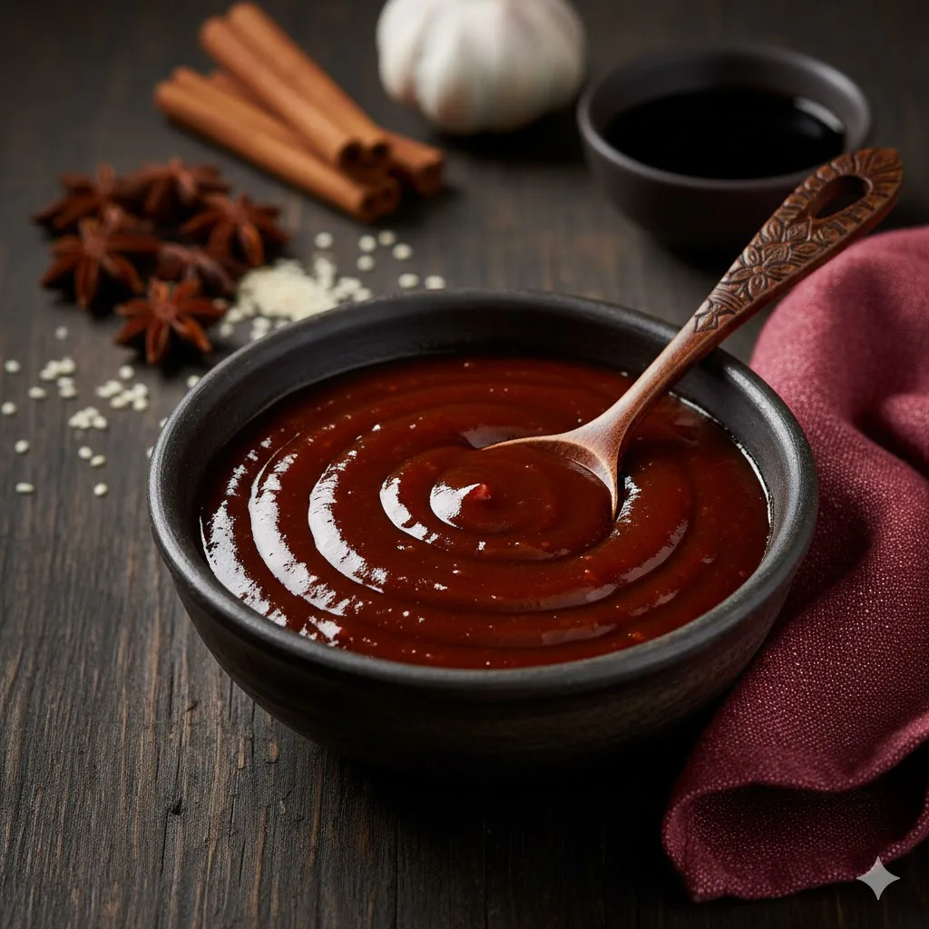 Salsa tipo hoisin rápida lista para servir
