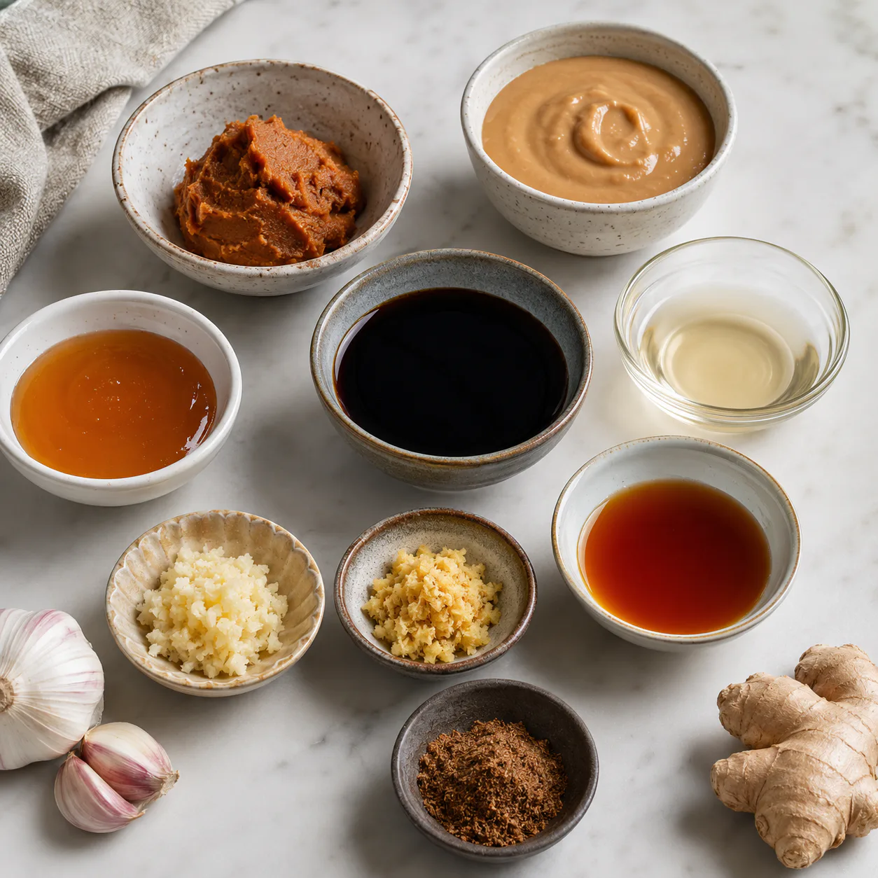 Ingredientes para salsa tipo hoisin rápida