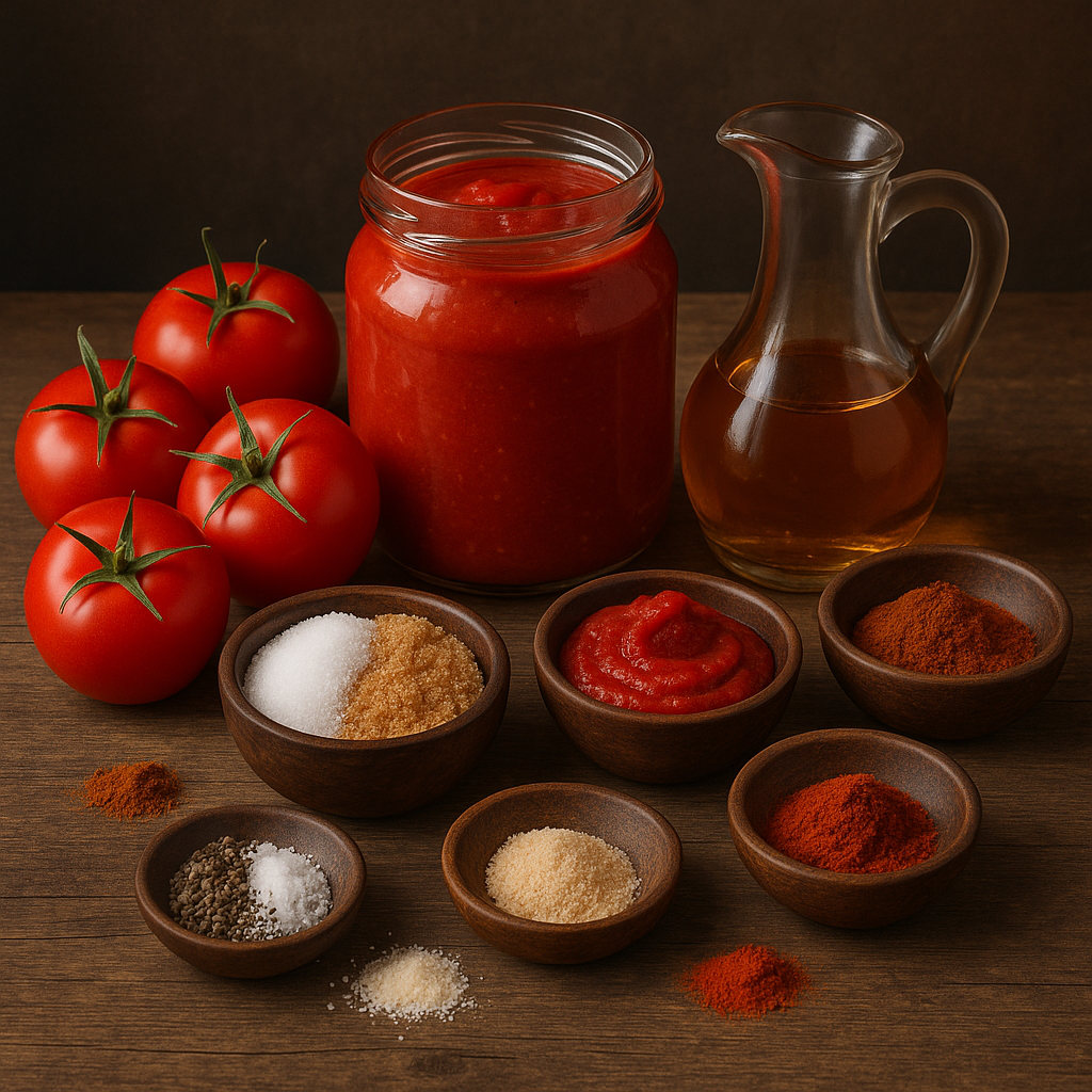 Ingredientes para kétchup casero