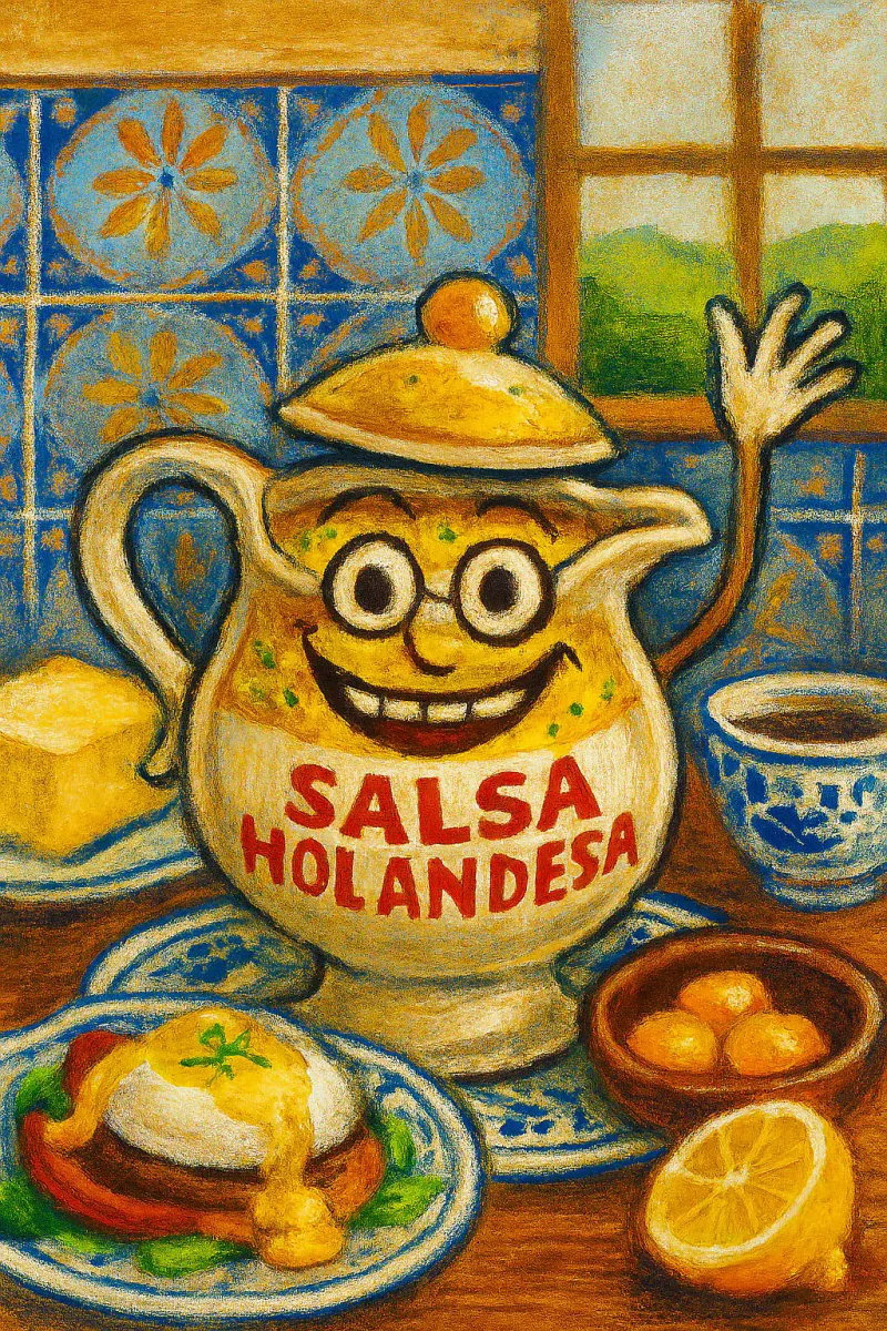 Detalle original de salsa holandesa clásica