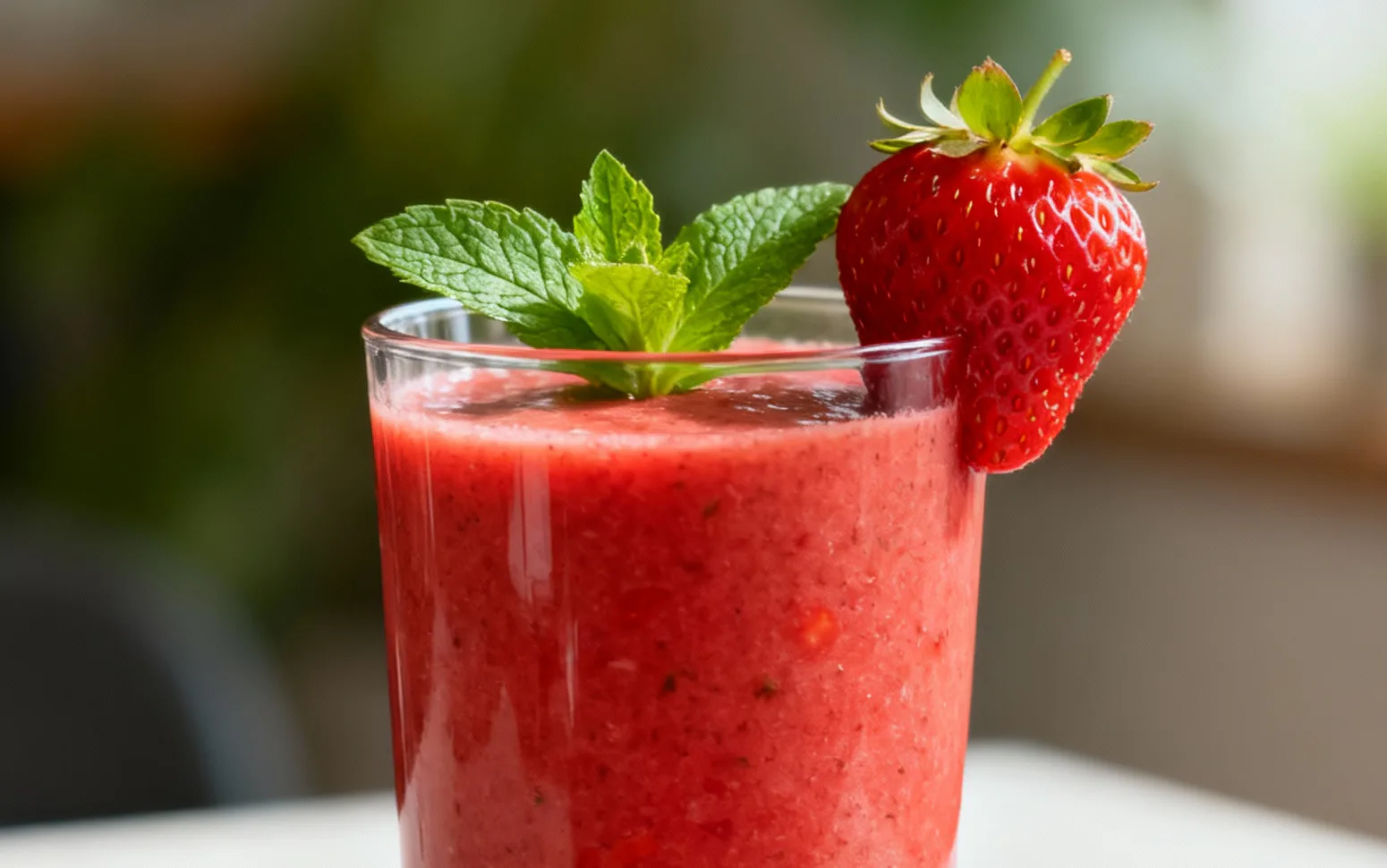 Batido vegetal de fresas