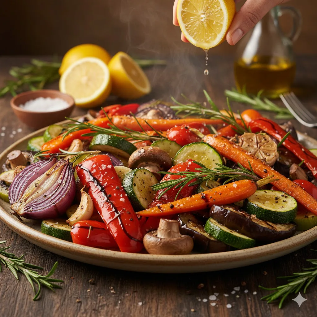 Verduras asadas al romero