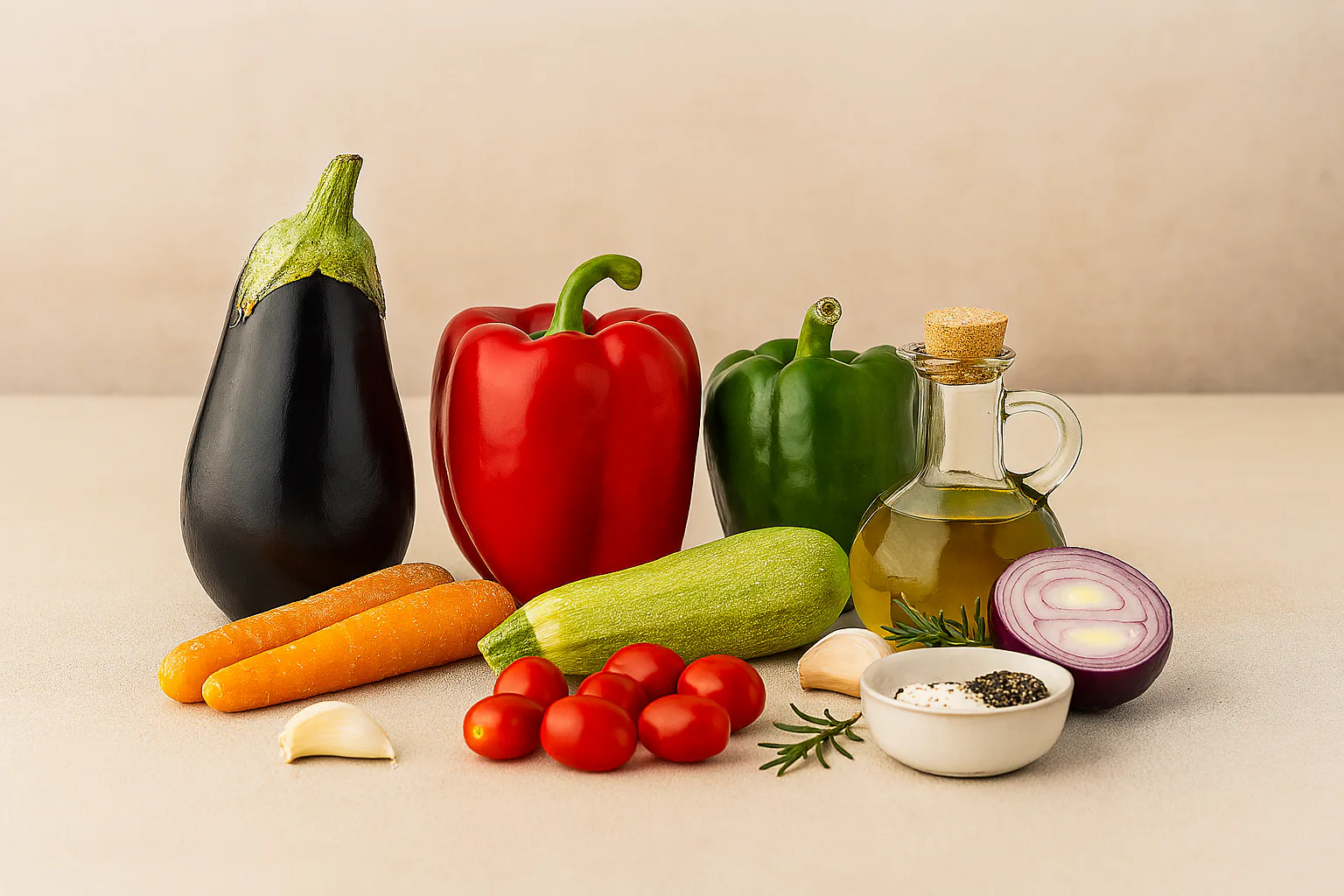 Ingredientes para Verduras asadas al romero