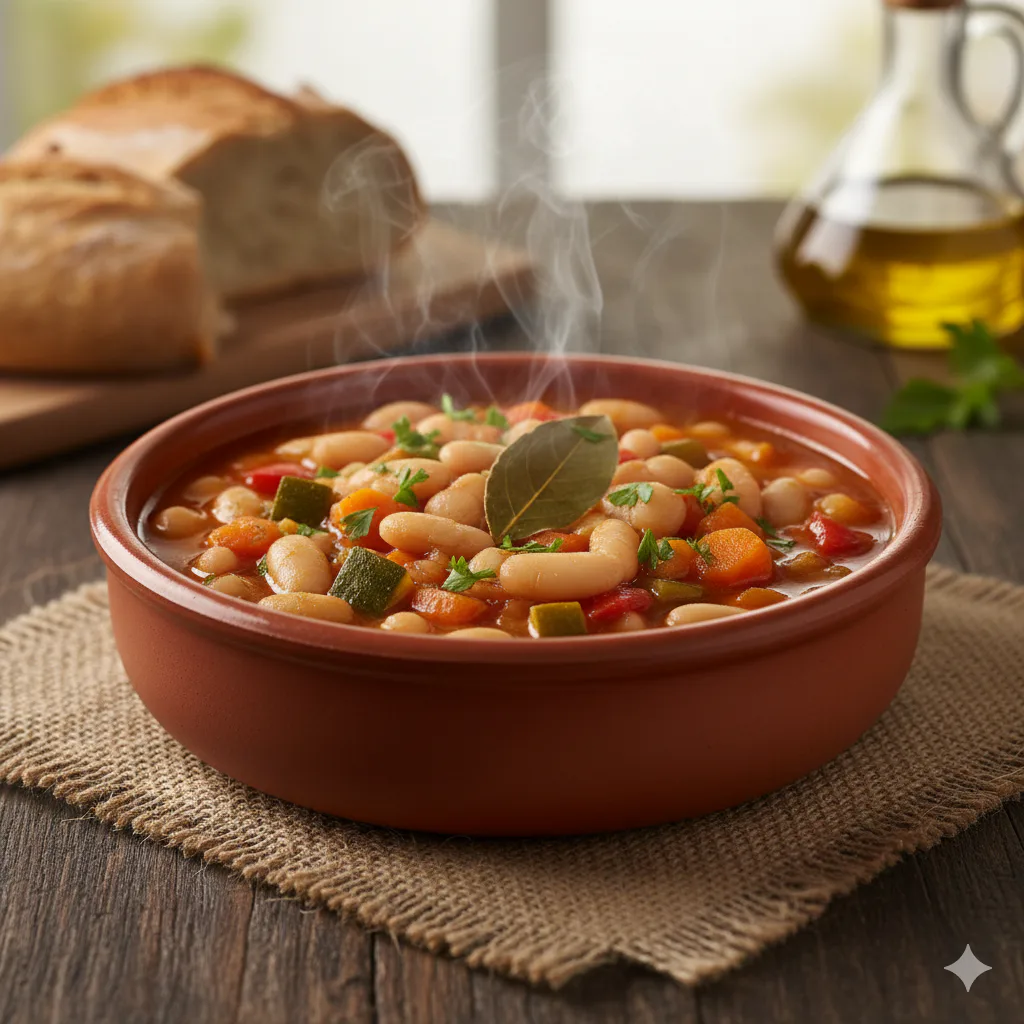 Alubias con Verduras listo para servir